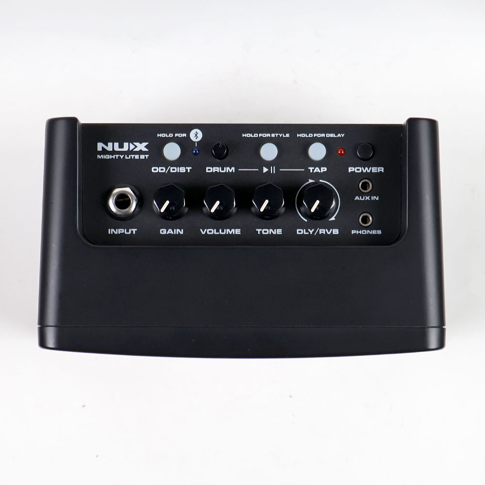 【中古】 NUX ニューエックス Mighty Lite BT 小型アンプ コンボ ギター用 ベース用 モデリングアンプ コントロールパネル