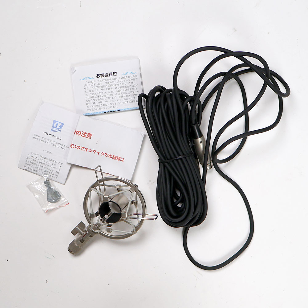 【中古】 リボンマイク ALPHA MODE RM6 Stereo Ribbonmic 付属品