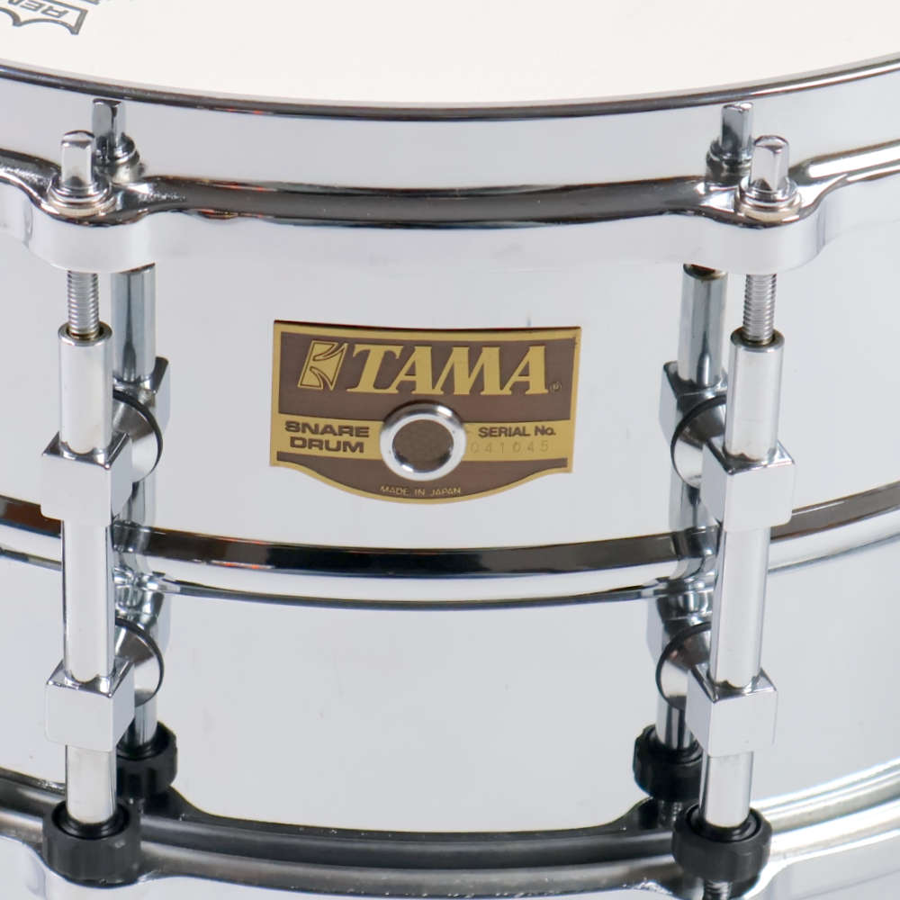 【中古】 スネアドラム タマ TAMA MT326 STEEL POWERMETAL SERIES 14x6.5 スチールシェル Made in Japan エンブレム