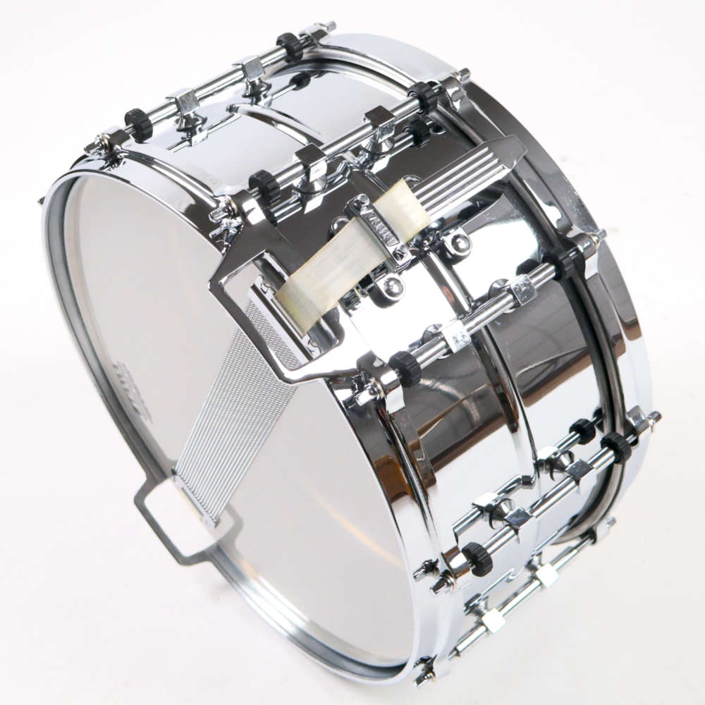 【中古】 スネアドラム タマ TAMA MT326 STEEL POWERMETAL SERIES 14x6.5 スチールシェル Made in Japan ストレイナー側