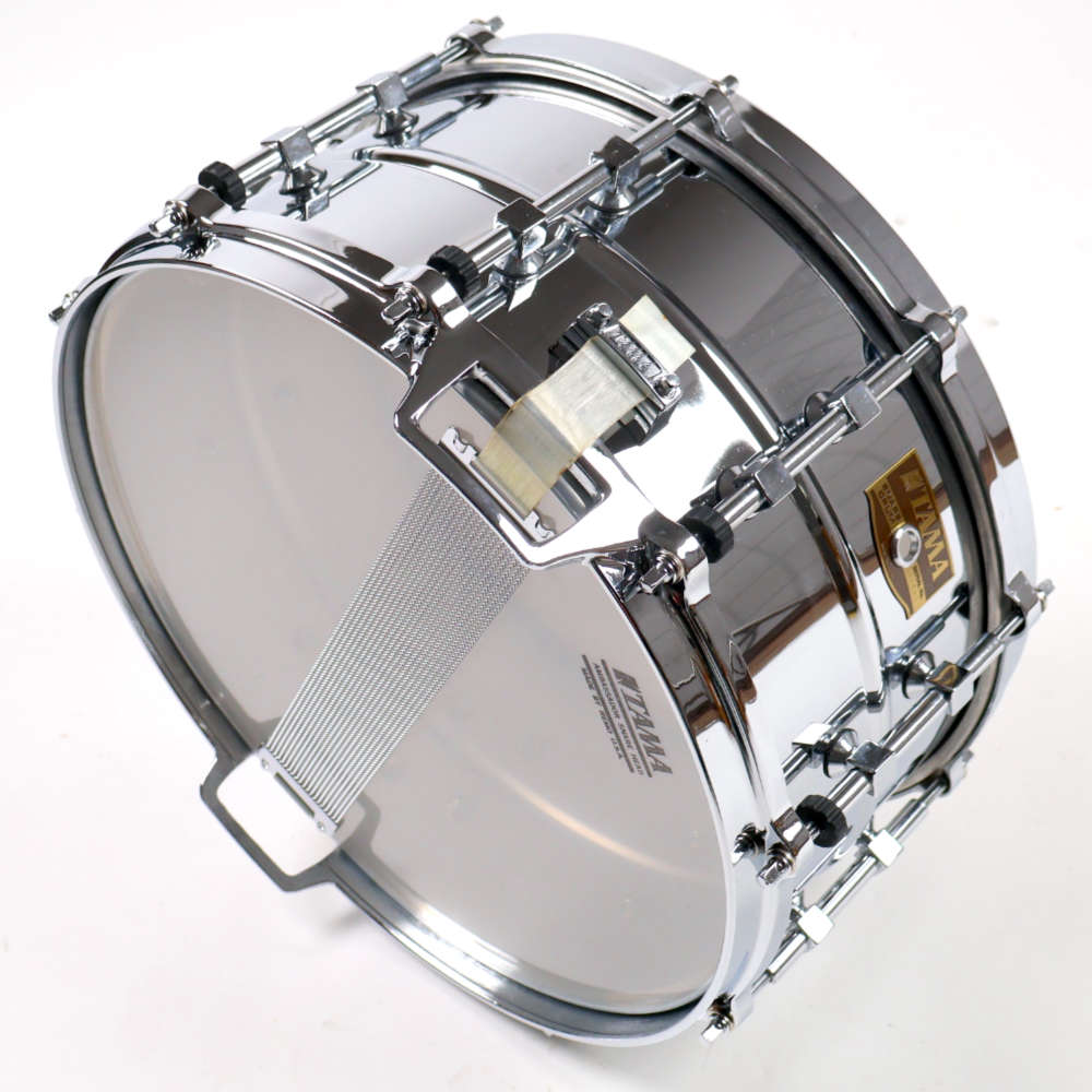 【中古】 スネアドラム タマ TAMA MT326 STEEL POWERMETAL SERIES 14x6.5 スチールシェル Made in Japan サイド