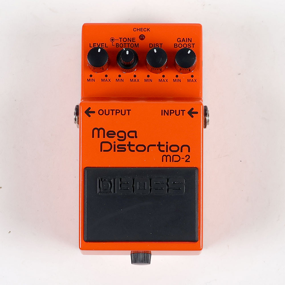 【中古】メガディストーション エフェクター BOSS MD-2 Mega Distortion ギターエフェクター ディストーション 正面