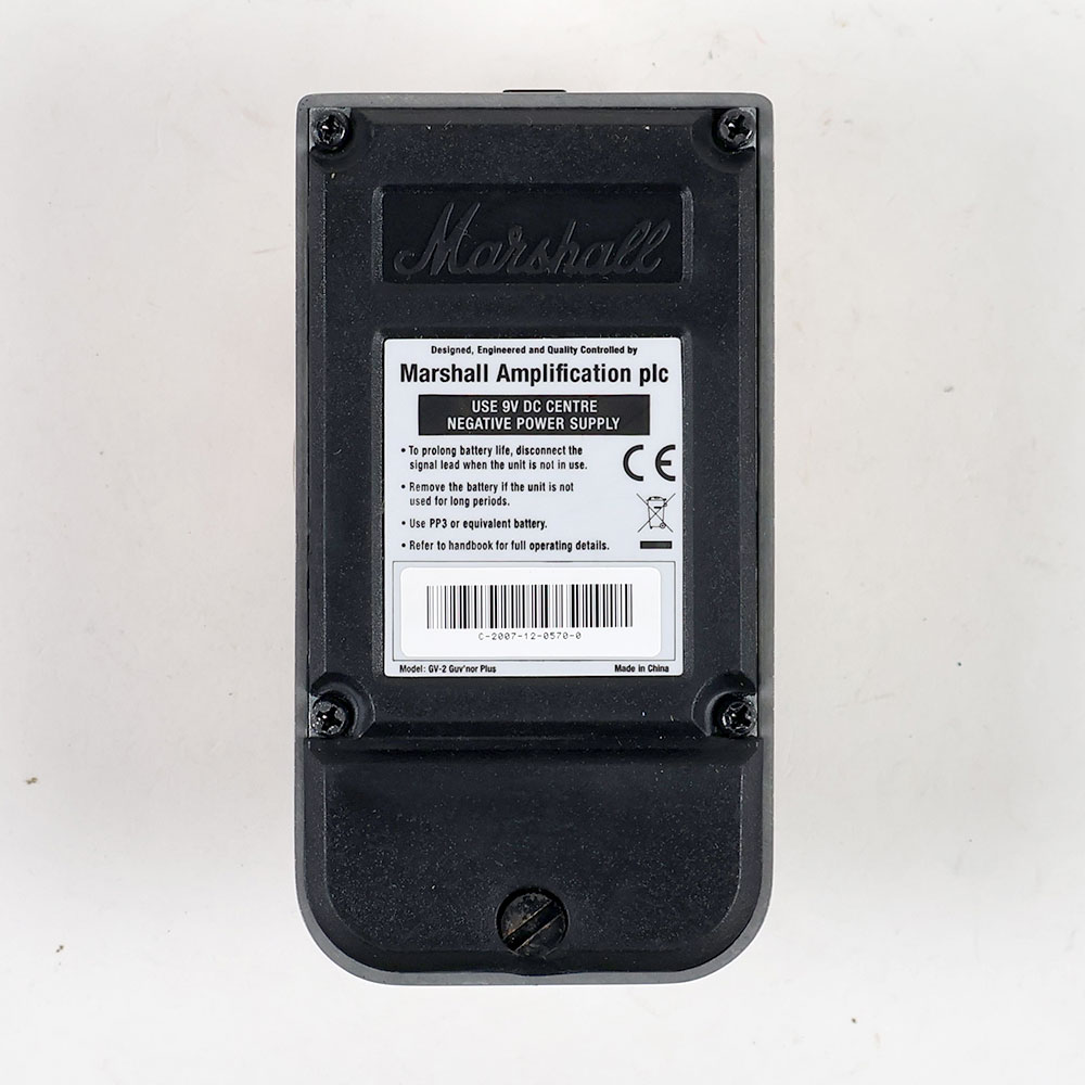 【中古】 オーバードライブ エフェクター  MARSHALL Gv-2 Guv’Nor Plus ギターエフェクター 裏面