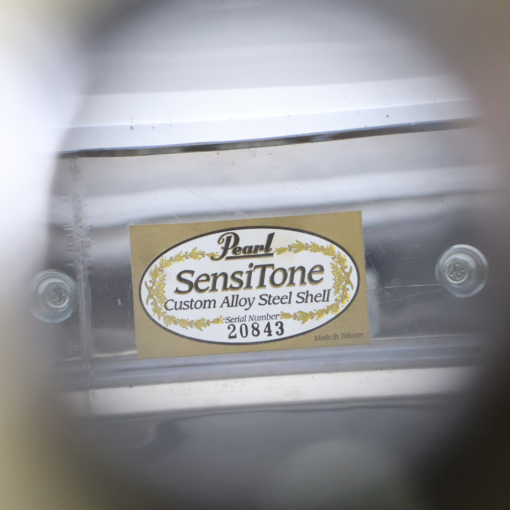【中古】 スネアドラム パール Pearl SensiTone Steel Custom Alloy 14x5.5 スチールシェル 詳細画像