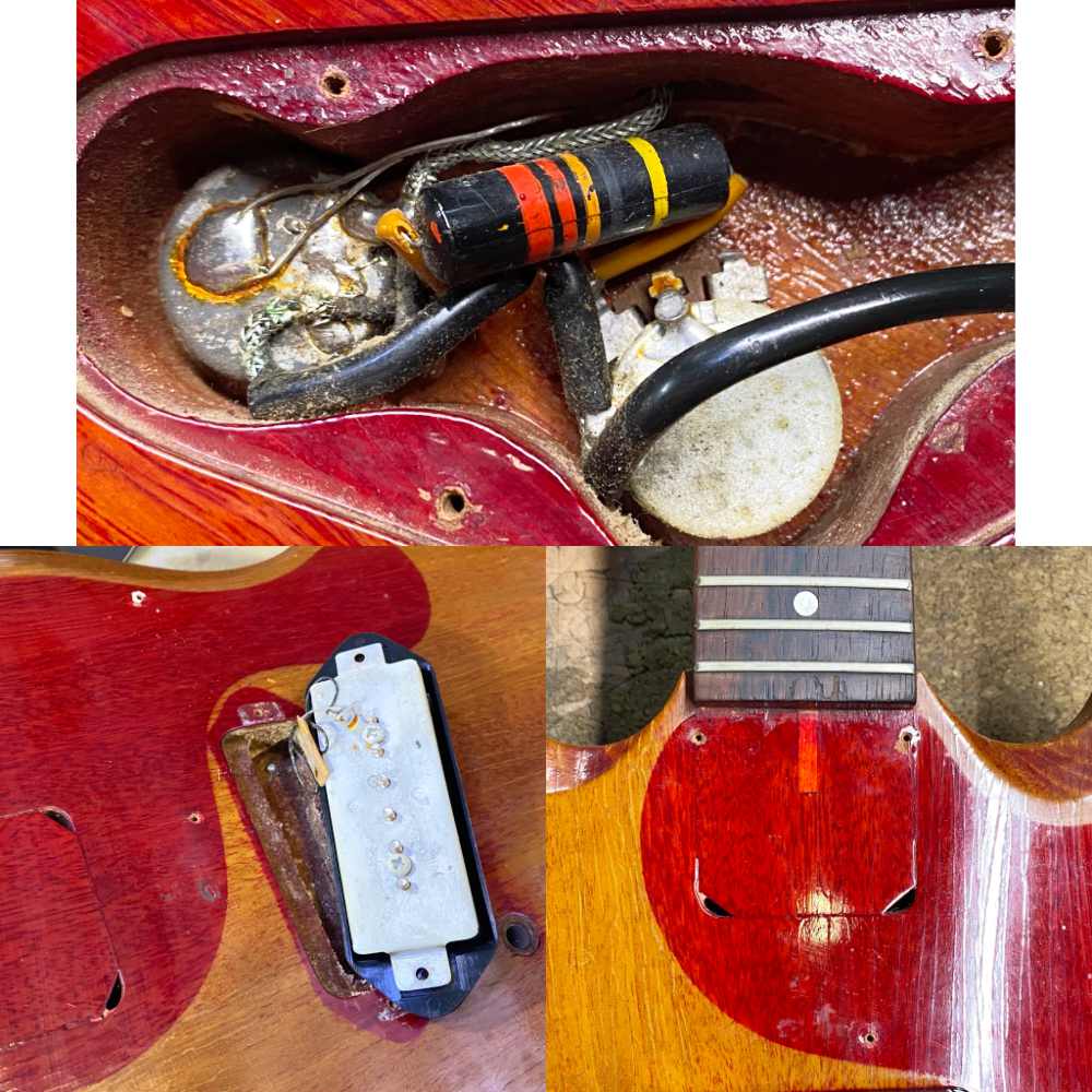 【中古】Gibson ギブソン Les Paul Junior SG 1961年製 エレキギター 内部 