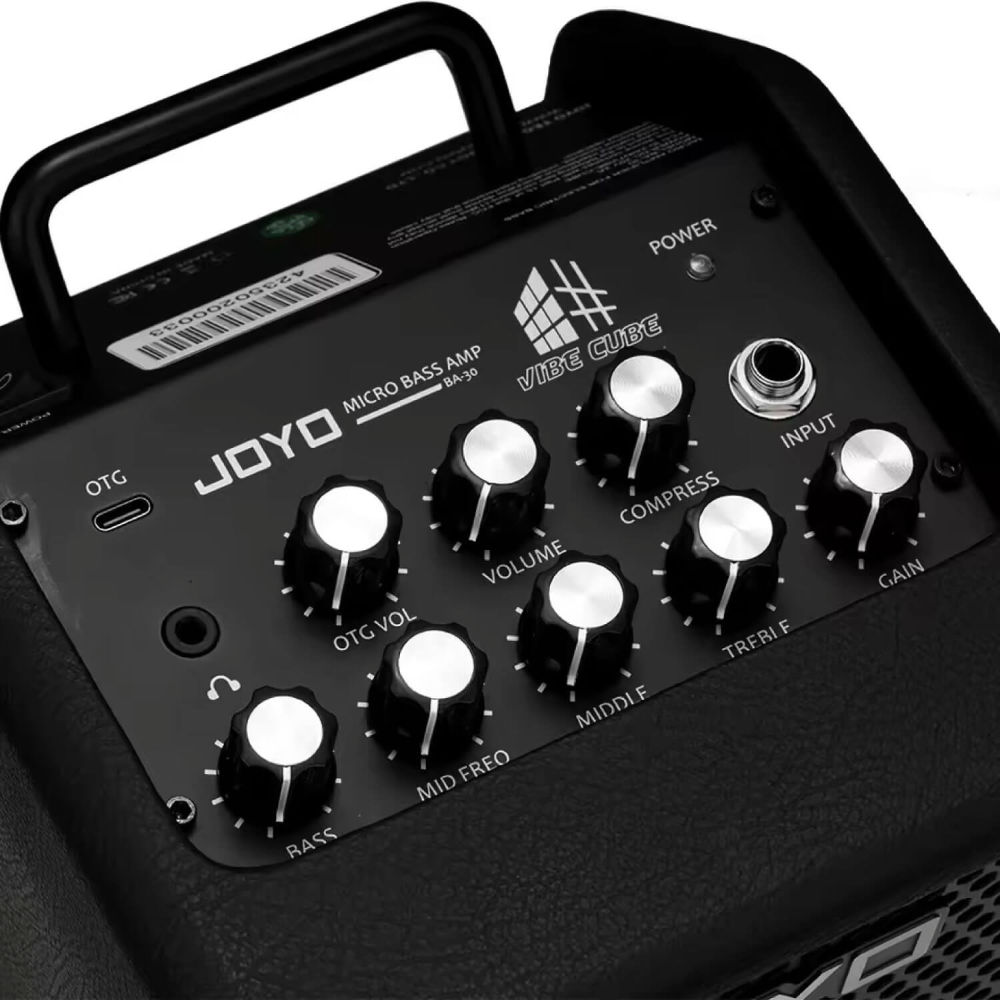 JOYO ジョーヨー BA-30 VIBE CUBE BLK 30W 小型ベースアンプ Bluetooth+OTGオーディオI/F搭載 コントロール