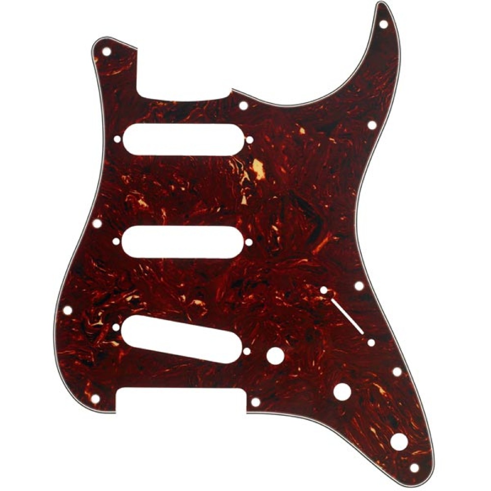【訳あり】 Fender 11-Hole Modern-Style Stratocaster S/S/S 3-PLY Pickguards トータスシェル べっ甲柄 ピックガード アウトレット