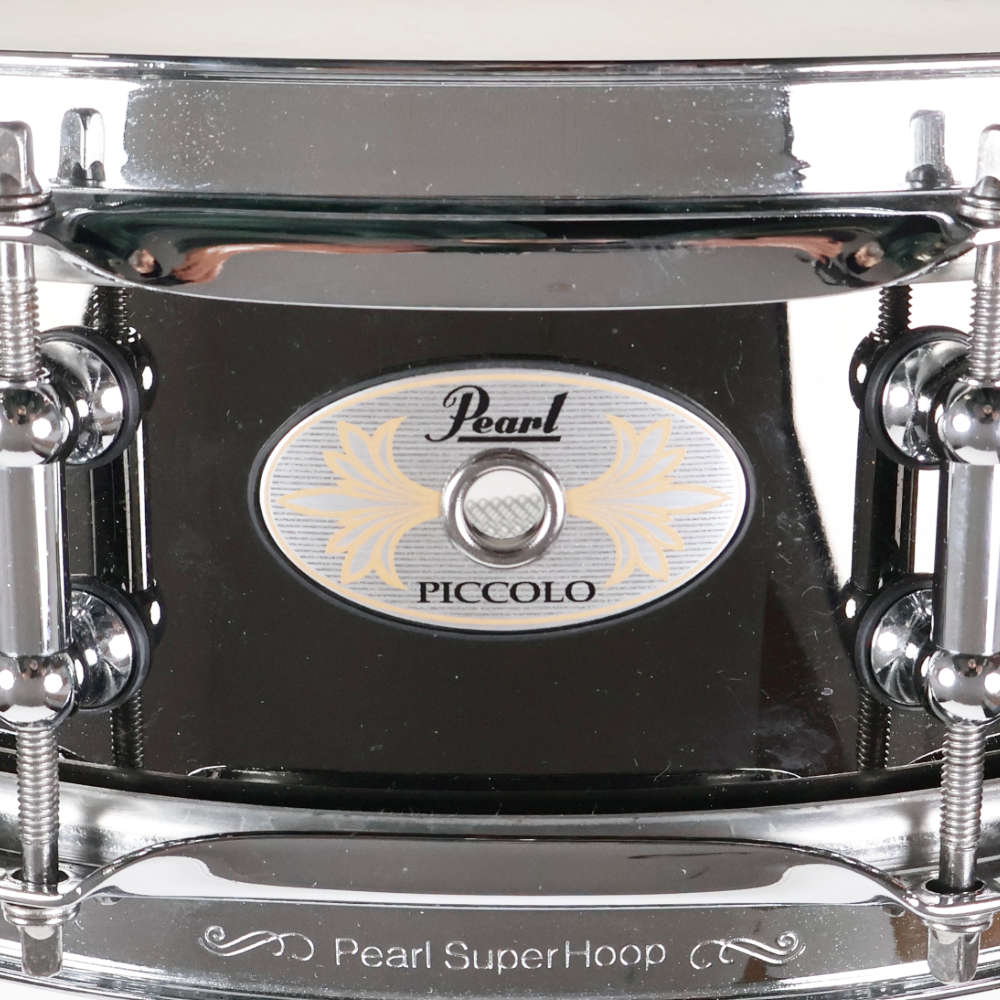 【中古】 スネアドラム パール Pearl S1440PBT Steel Shell piccolo 14×4 ピッコロ スネアドラム ロゴ