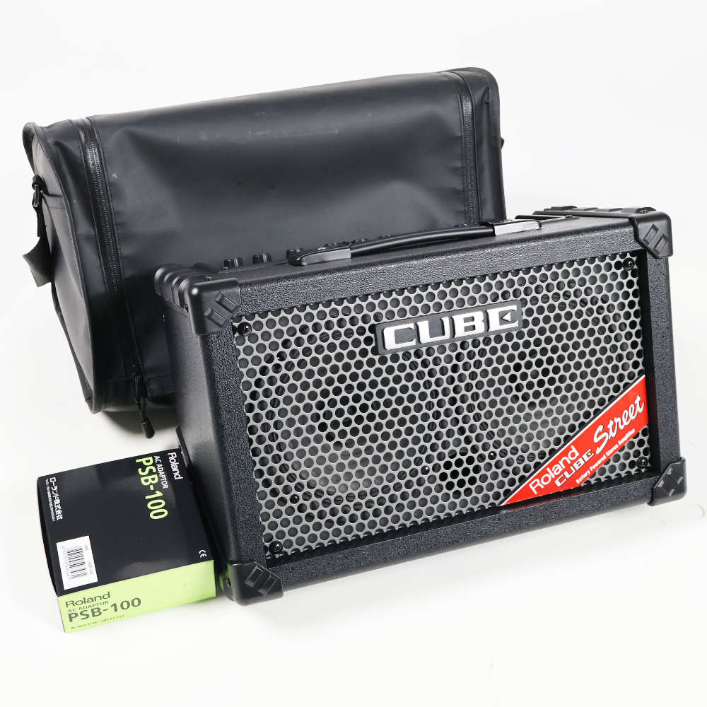 【中古】 ギターアンプ ローランド ROLAND CUBE Street BK 乾電池駆動パフォーマンス用ステレオアンプ ギターアンプ