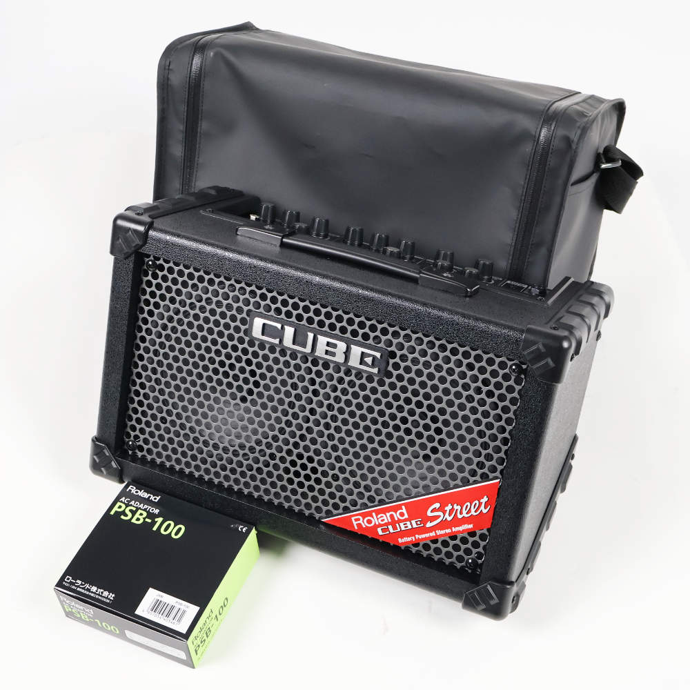 【中古】 ギターアンプ ローランド ROLAND CUBE Street BK 乾電池駆動パフォーマンス用ステレオアンプ ギターアンプ