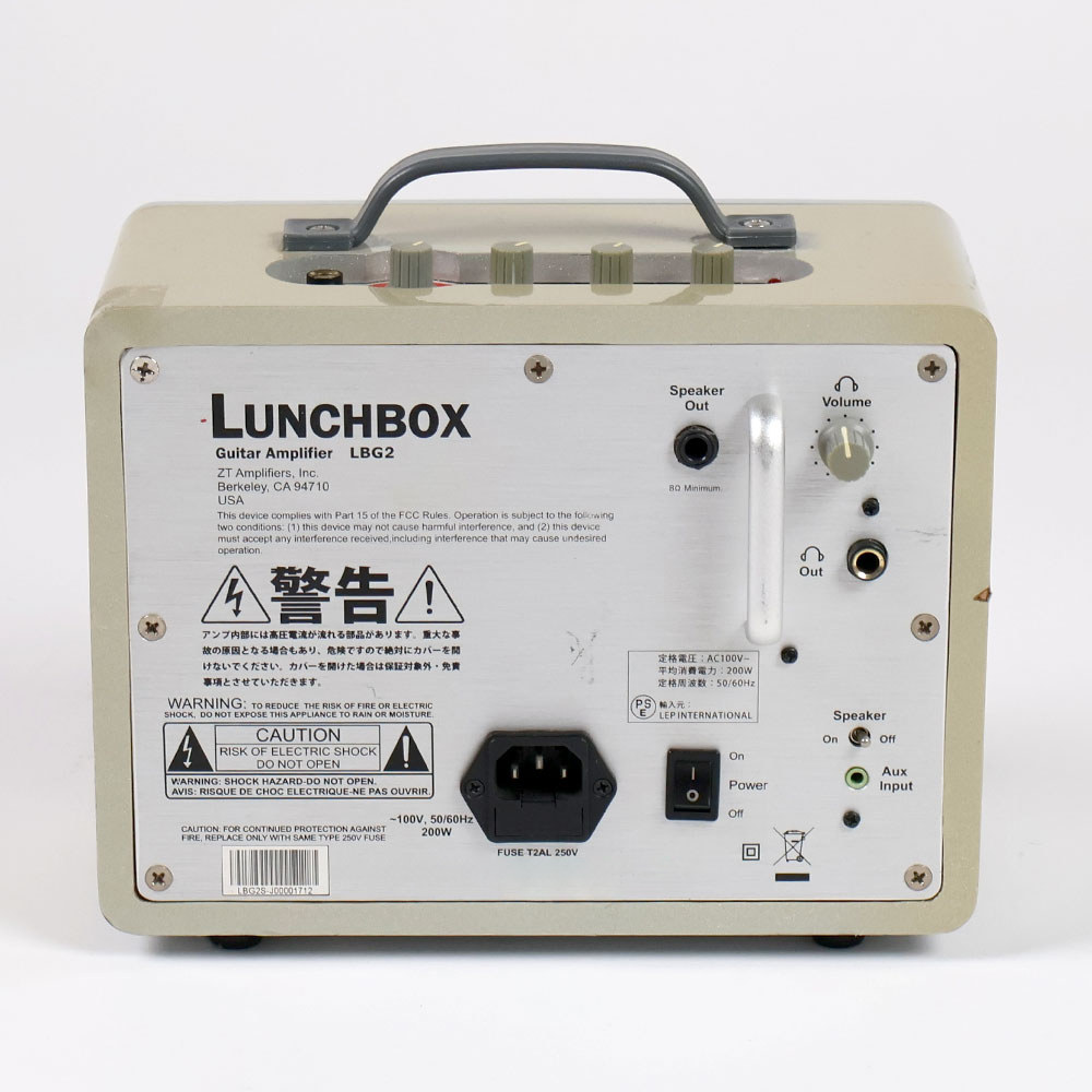 【中古】 ギターアンプ ZT Amp LunchBox LBG2 コンボアンプ 本体画像 裏 