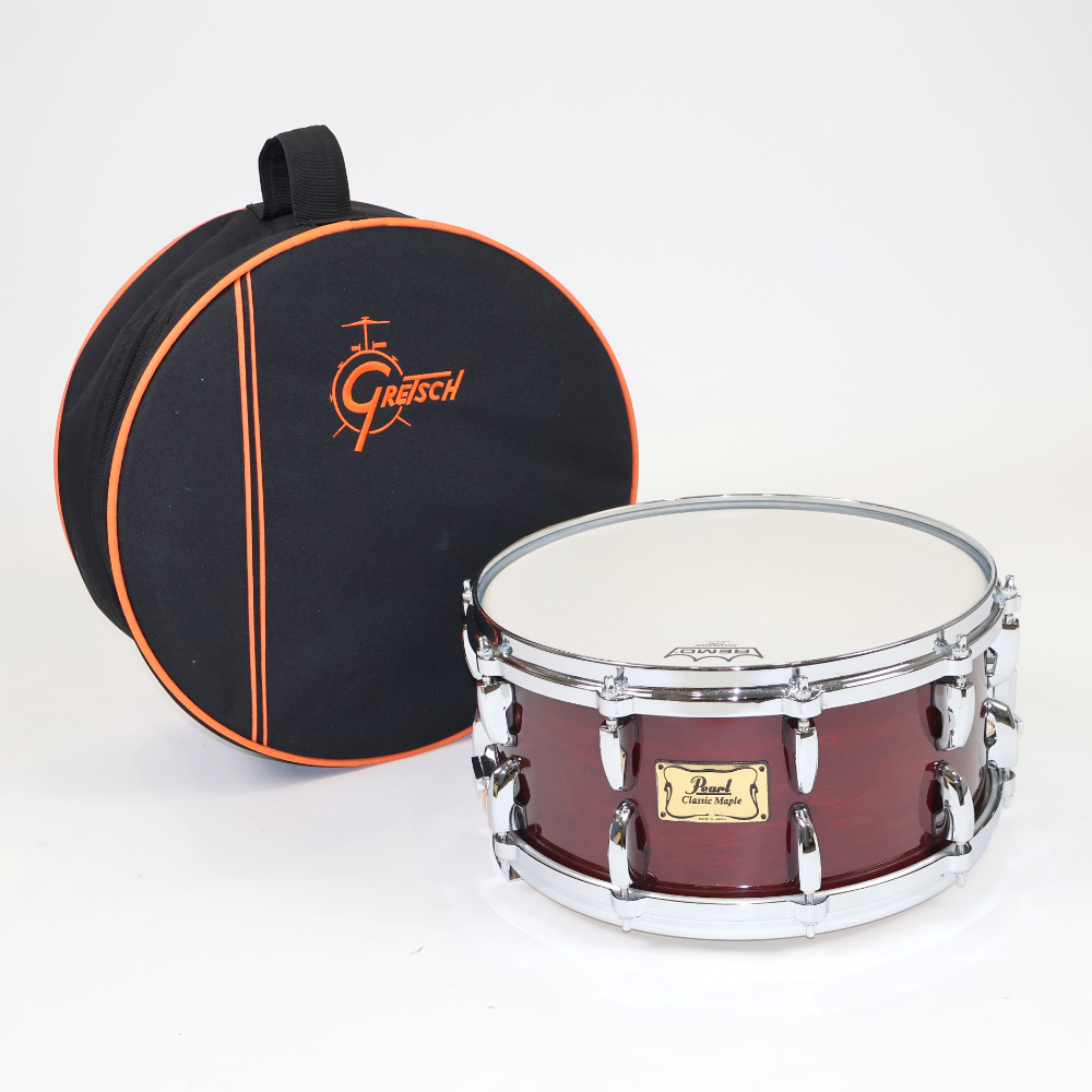 【中古】 スネアドラム パール Pearl Classic Maple 14x5.5 メイプルシェル MADE IN JAPAN