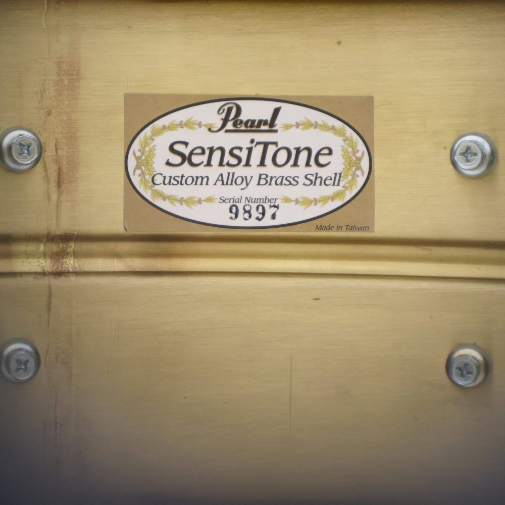 【中古】 スネアドラム パール Pearl SensiTone BRASS Custom Alloy 14x5 ブラスシェル 詳細画像
