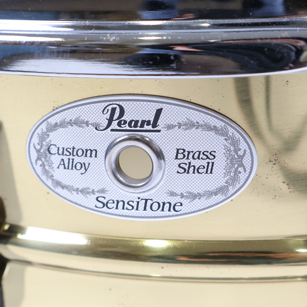 【中古】 スネアドラム パール Pearl SensiTone BRASS Custom Alloy 14x5 ブラスシェル 詳細画像