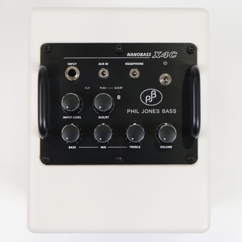 【中古】 PHIL JONES BASS NANOBASS X4C White 小型ベースアンプ コンボ USBモバイルバッテリー対応 コントロール