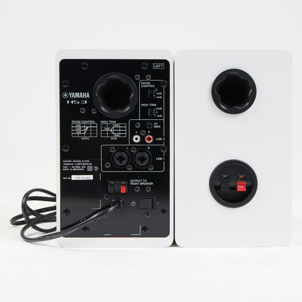 【中古】 YAMAHA ヤマハ HS3W パワードスタジオモニタースピーカー 1ペア 本体画像 裏 