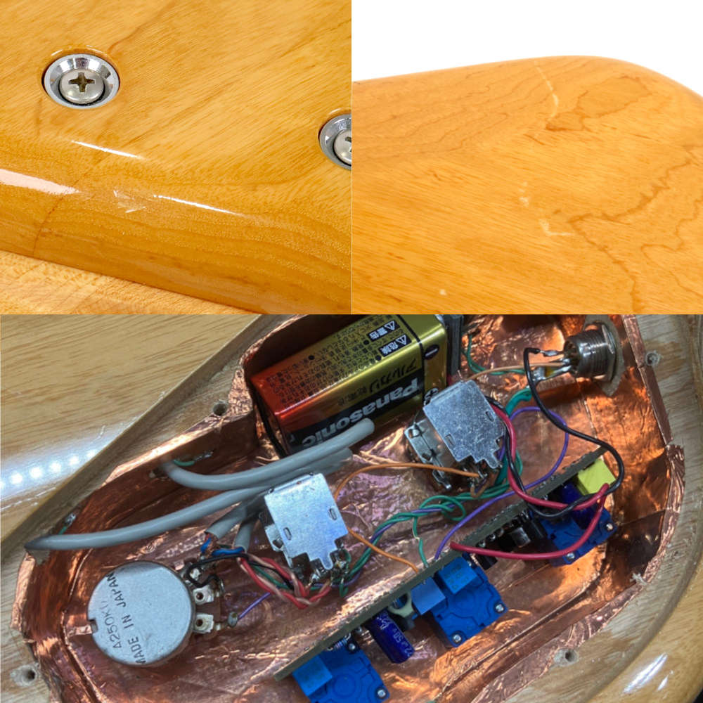 【中古】F-bass BN5 Ziricote Top 5弦エレキベース ボディ傷、バックパネル内