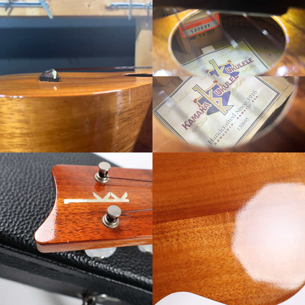 【中古】 ウクレレ KAMAKA HF-2 コンサートウクレレ 12フレットジョイント 16フレット仕様 2013年製 カマカ 内部 傷