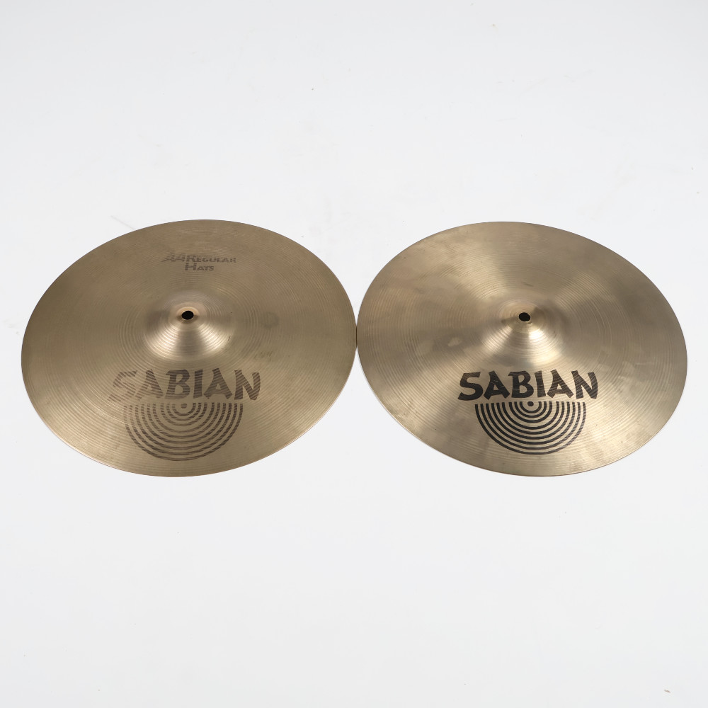 【中古】ハイハットシンバル ペア セイビアン SABIAN AA REGULAR HATS Pair 14インチ ペア 本体画像 斜め 
