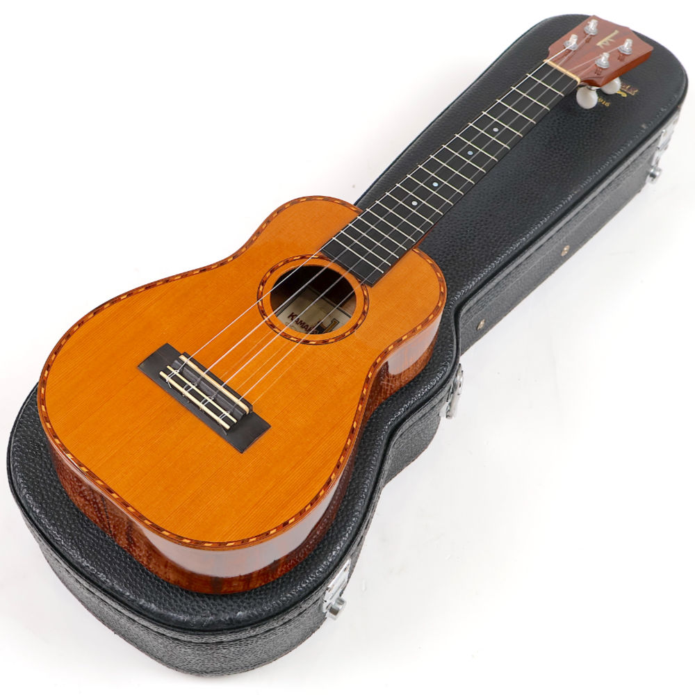【中古】 ウクレレ KAMAKA HB-2DC 2013年製 Low-G コンサートウクレレ シダートップ ベルシェイプ ロープバインディング デラックスモデル