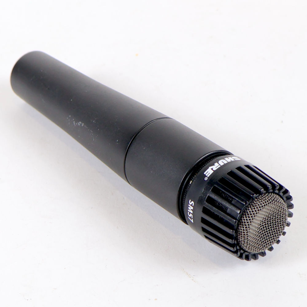 【中古】 マイク ダイナミックマイク 楽器用 SHURE SM57 シュアー 57 ゴーナナ シュア グリル側