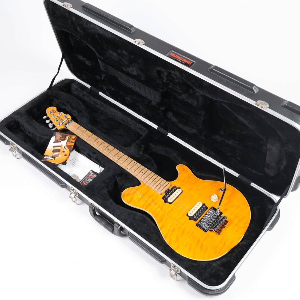 【中古】 エレキギター Music Man AXIS USA Translucent Gold 2011年製 ミュージックマン アクシス トランスゴールド ケース