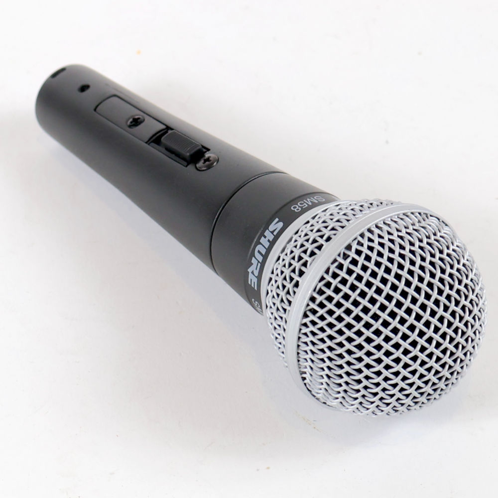 【中古】 マイク ダイナミックマイク SHURE SM58SE スイッチ付き  シュアー 58 ゴッパ シュア グリル側