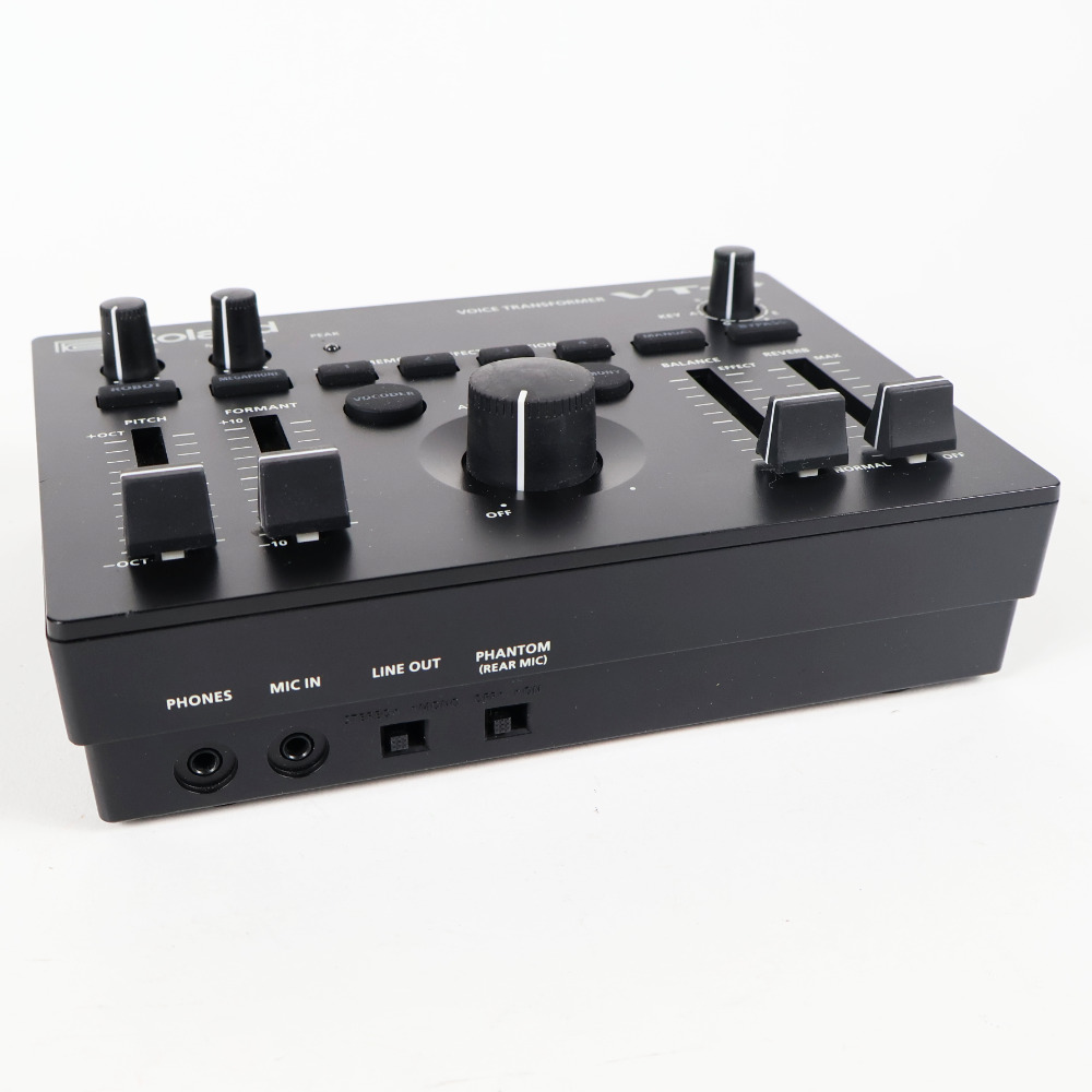 【中古】 ボイスエフェクト ボーカルエフェクター ROLAND VT-4 Voice Transformer ボイストランスフォーマー ローランド 本体画像 斜め 