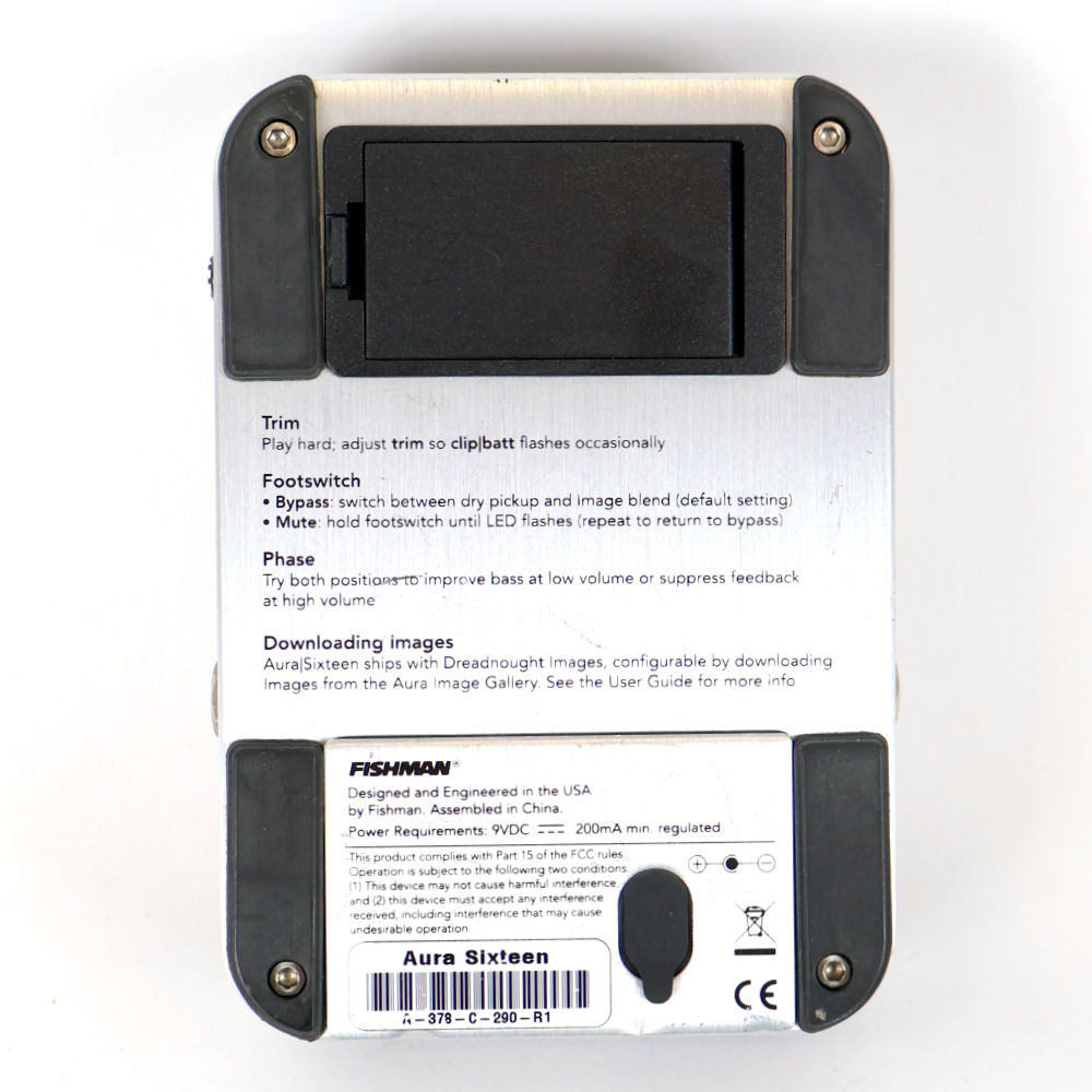 【中古】 アコースティック用プリアンプ FISHMAN AURA SIXTEEN 裏面