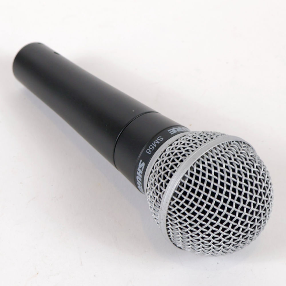 【中古】 マイク ダイナミックマイク ボーカル用 SHURE SM58 シュアー 58 ゴッパ シュア グリル側