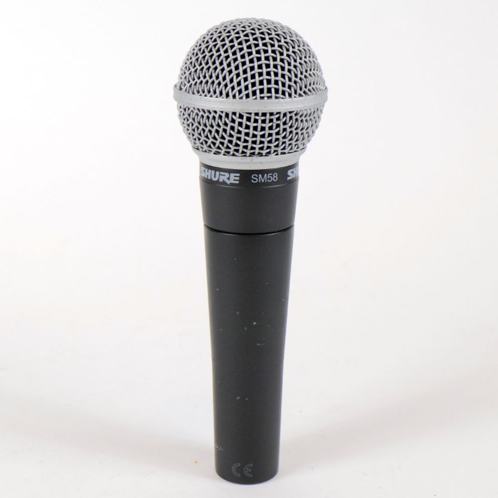 【中古】 マイク ダイナミックマイク SHURE SM58SE スイッチ付き  シュアー 58 ゴッパ シュア 正面