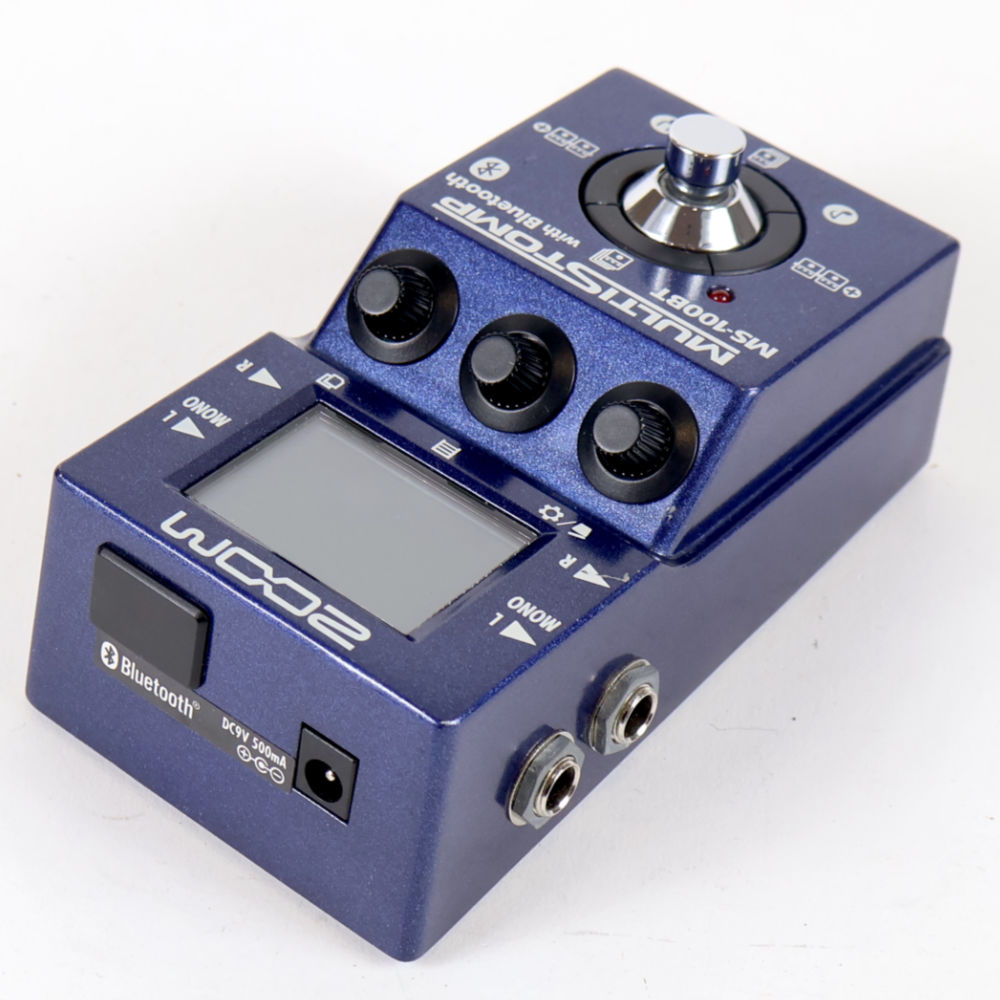【中古】 マルチエフェクター ZOOM MultiStomp MS-100BT ズーム ギターエフェクター 左サイド