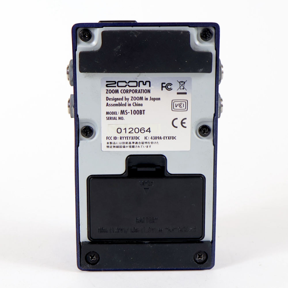 【中古】 マルチエフェクター ZOOM MultiStomp MS-100BT ズーム ギターエフェクター 裏面