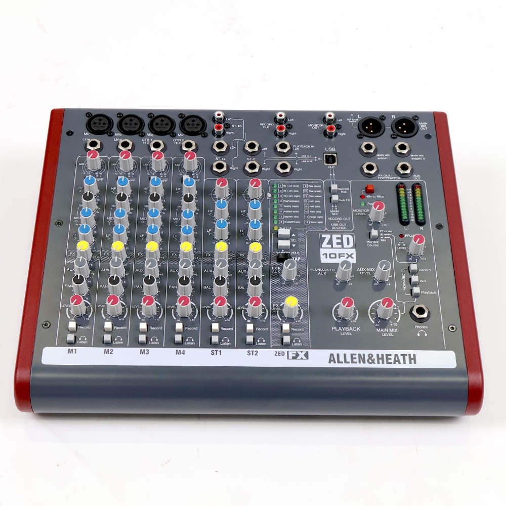 【中古】 ALLEN&HEATH ZED-10FX ミキサー (ZED10FX/X) 正面