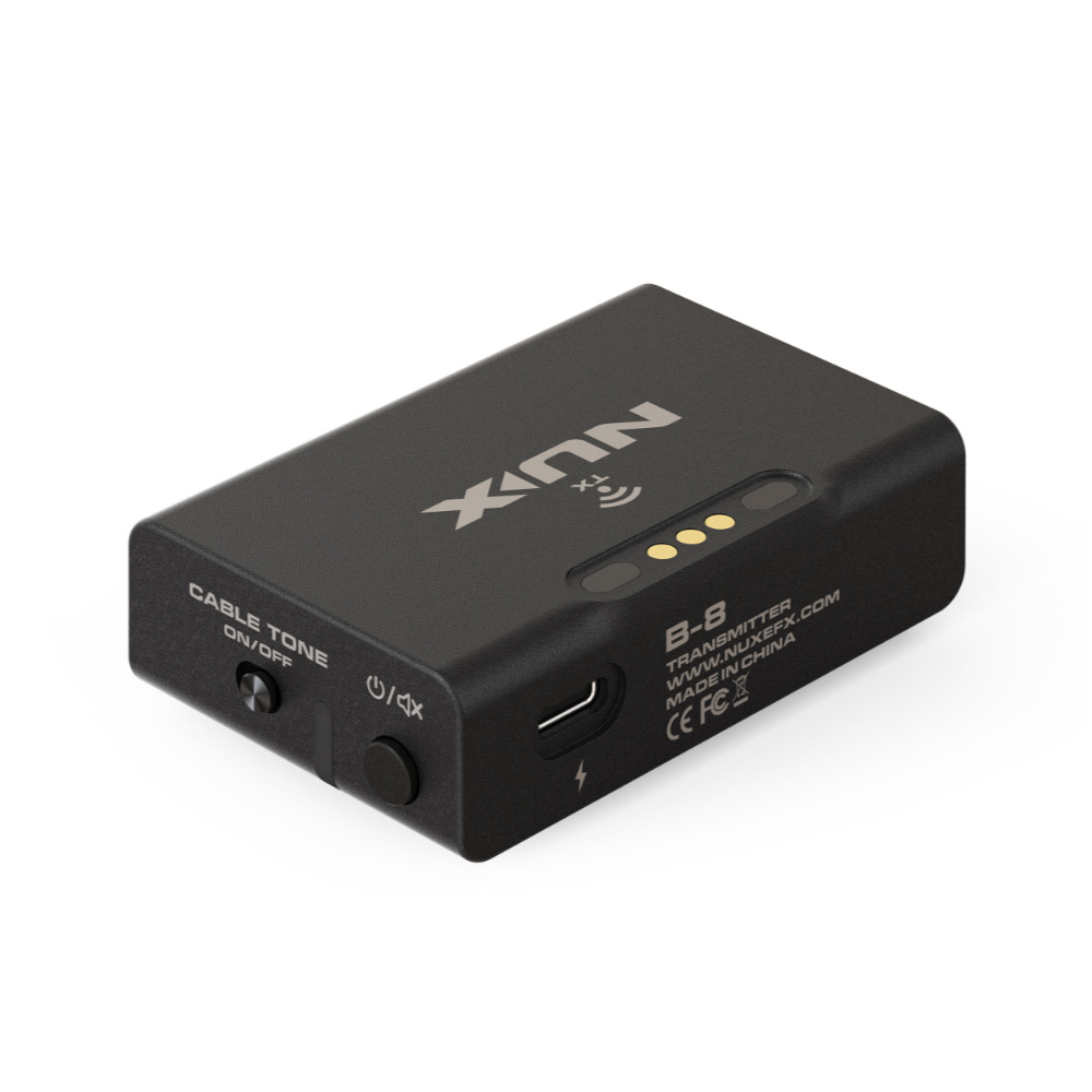 NUX ニューエックス B-8 2.4GHz Guitar Wireless System ギター用ワイヤレスシステム 送信機斜めアングル画像