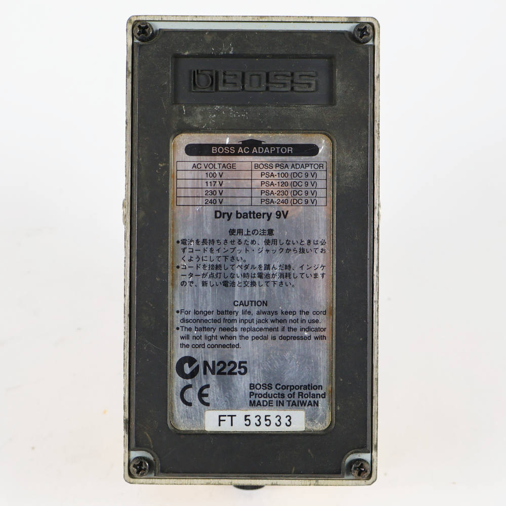 【中古】 オーバードライブ エフェクター BOSS OD-3 Over Drive ギターエフェクター 本体画像 裏 