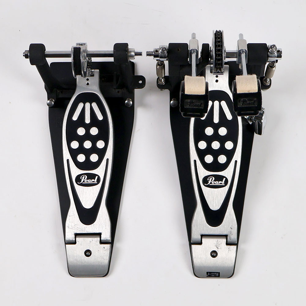 【中古】 ドラムツインペダル パール Pearl P-122TW ツインペダル ドラムペダル 正面