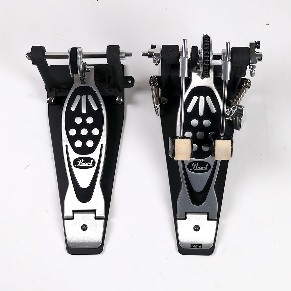 【中古】 ドラムツインペダル パール Pearl P-122TW ツインペダル ドラムペダル 正面
