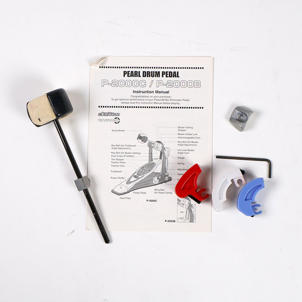 【中古】 ドラムペダル パール Pearl P-2000C POWER SHIFTER Eliminator ドラムペダル 付属品