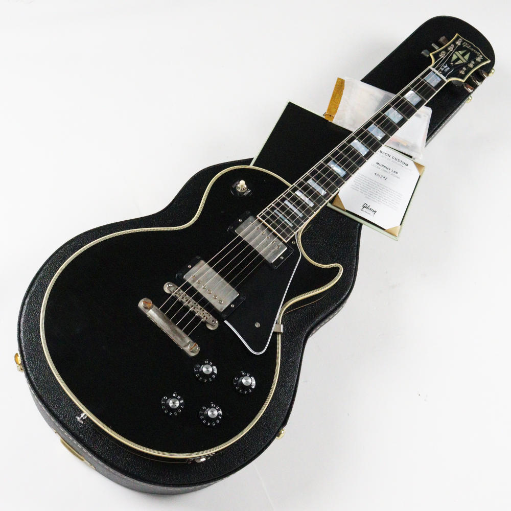 【中古】 エレキギター Gibson Custom Shop Murphy Lab 1968 Les Paul Custom Ebony Ultra Light Aged Nickel Hardware 2024年製 4.04kg 軽量個体 ギブソン マーフィーラボ レスポールカスタム