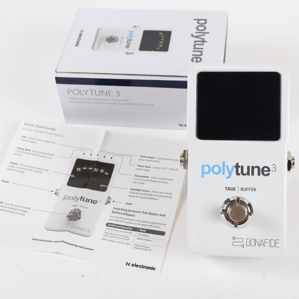 【中古】 チューナー tc electronic PolyTune 3 バッファー内蔵 ポリフォニックチューナー ポリチューン ペダルチューナー