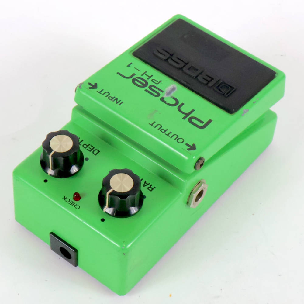 【中古】フェイザー エフェクター BOSS PH-1 Phaser 銀ネジ Made in Japan ギターエフェクター 左サイド