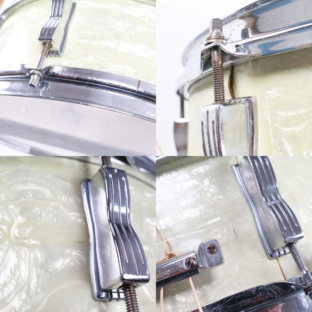 【中古】 スネアドラム ラディック Ludwig 908P Jazz Festival WHITE MARINE PEARL 傷 