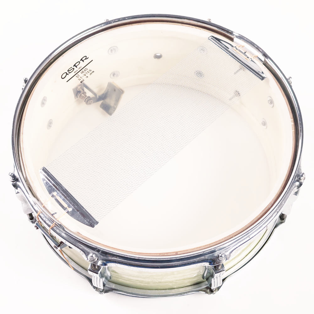 【中古】 スネアドラム ラディック Ludwig 908P Jazz Festival WHITE MARINE PEARL 本体画像 裏 