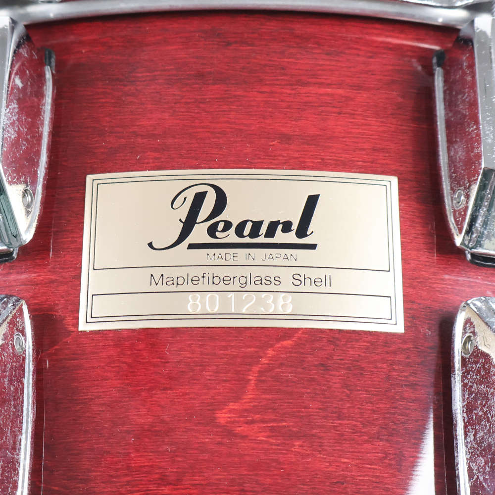 【中古】 スネアドラム パール Pearl GA-714DX-DC WR Maplefiberglass Shell 14x6.5 ロゴ