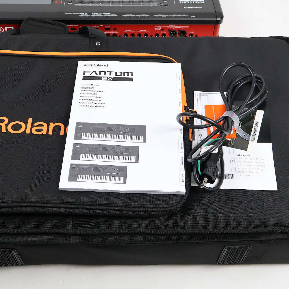 【中古】 シンセサイザー ローランド ROLAND FANTOM-6EX MUSIC WORKSTATION キーボード 61鍵盤 セミウェイテッド ファントム 付属品