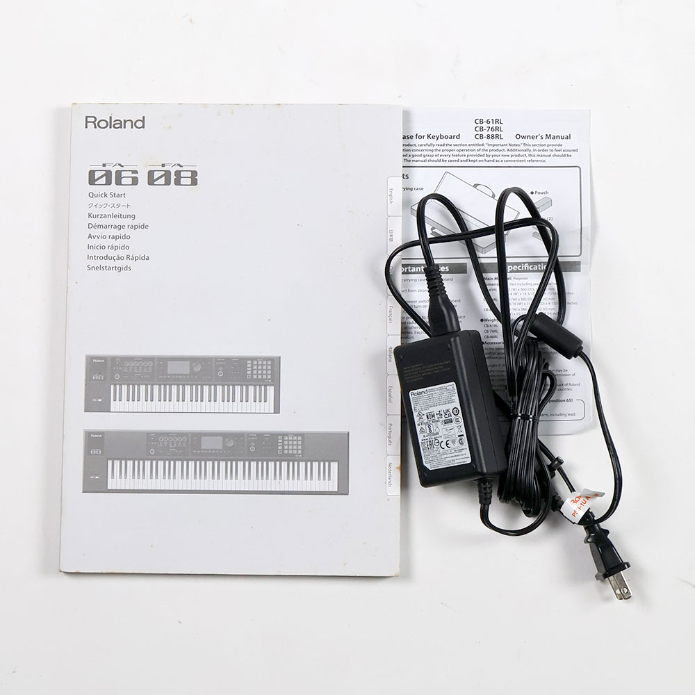 【中古】 ROLAND FA-08 Music Workstation シンセサイザー 88鍵 付属品