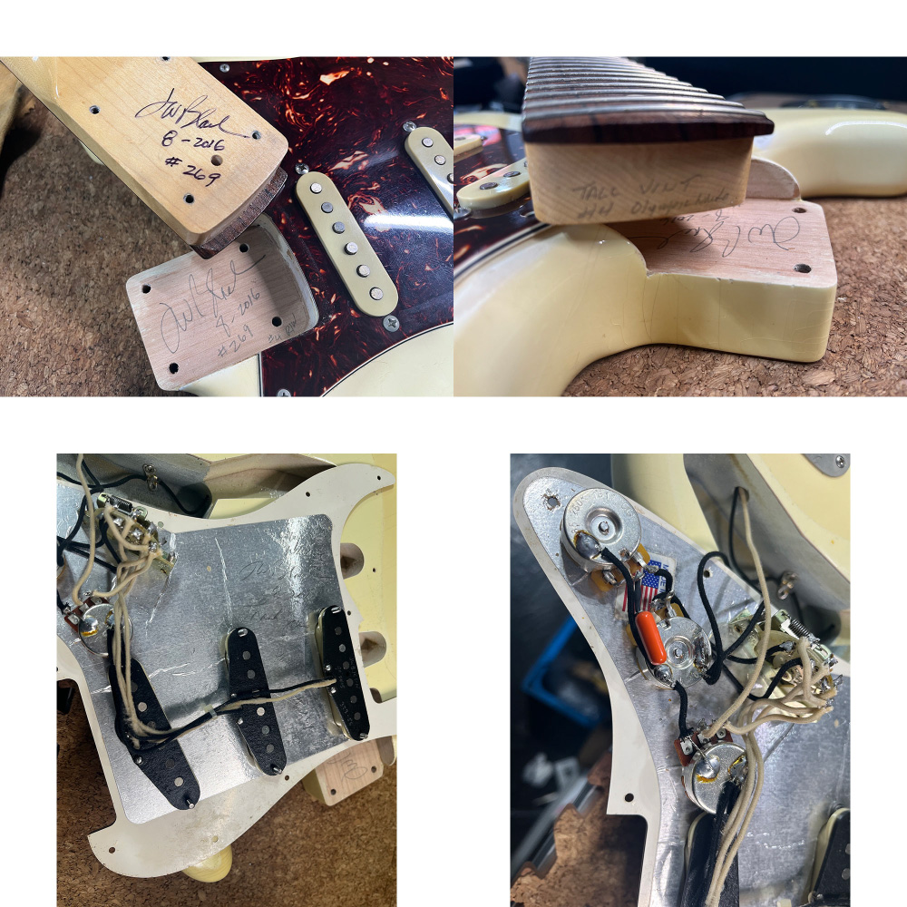 【中古】 エレキギター J.W.Black Guitars JWB-S Olympic White Medium Soft Aged 2016年製 ストラトタイプ JWブラック ピックアップ、ネック