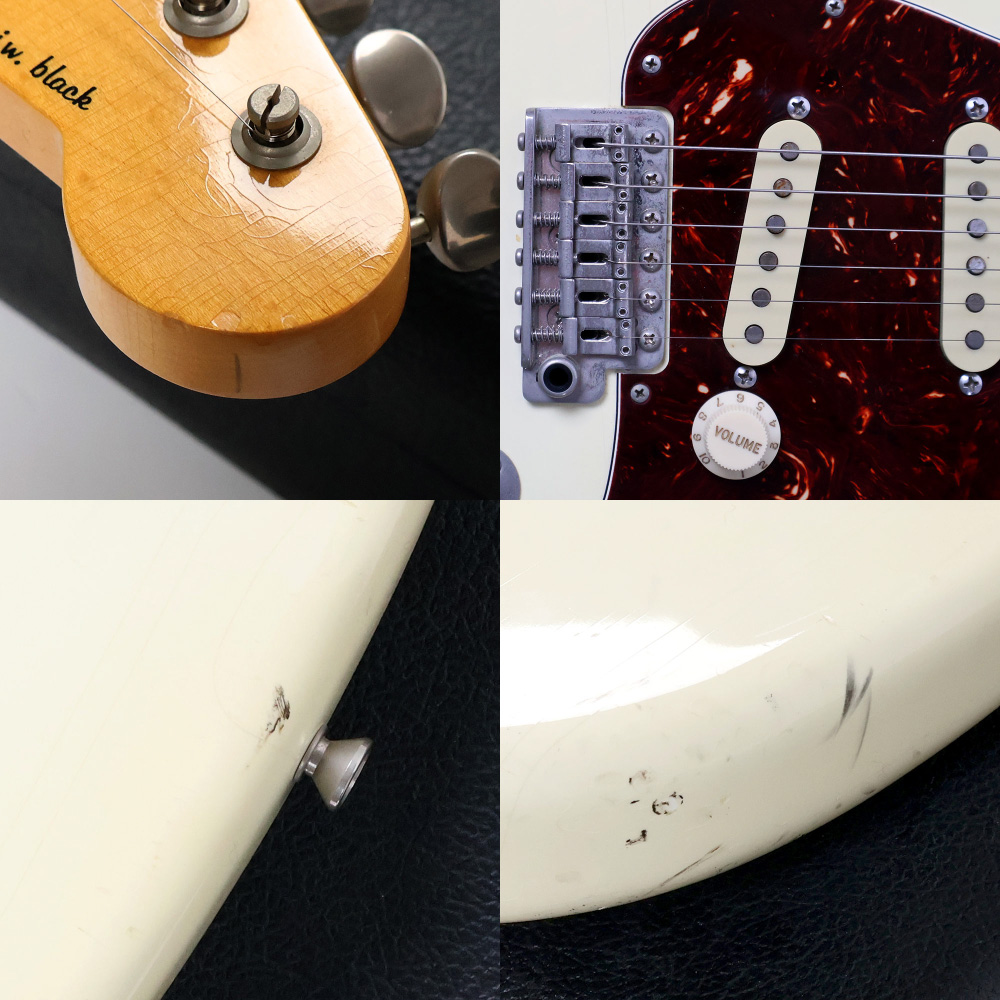 【中古】 エレキギター J.W.Black Guitars JWB-S Olympic White Medium Soft Aged 2016年製 ストラトタイプ JWブラック 傷、汚れ、サビ