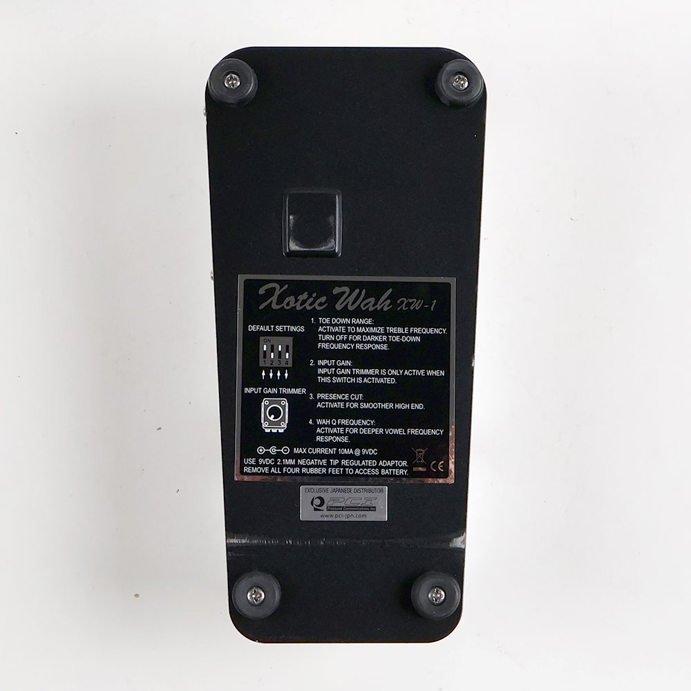 【中古】 ワウペダル Xotic XW-1 WAH 裏面